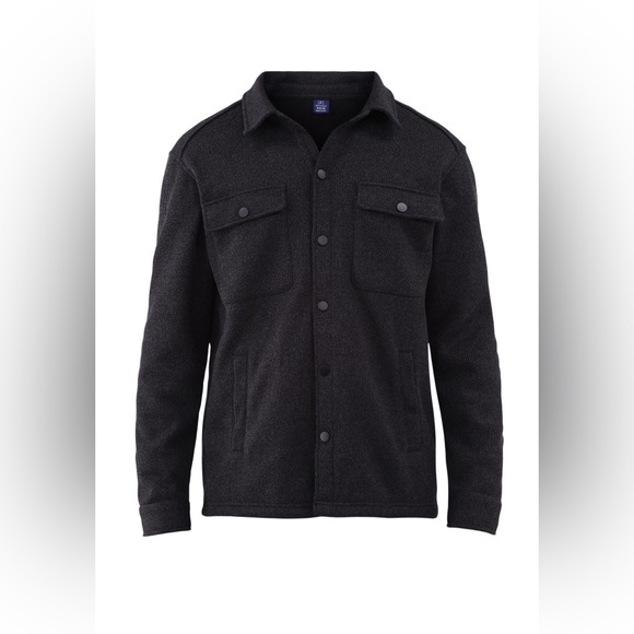 Men's George Dark Gray Shirt Jacket - Picture 2 of 7